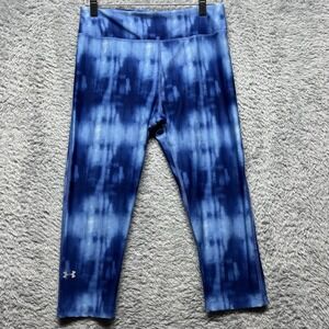 Under Armour Leggings Medium Blue Heatgear Tie Dye Compression Capris